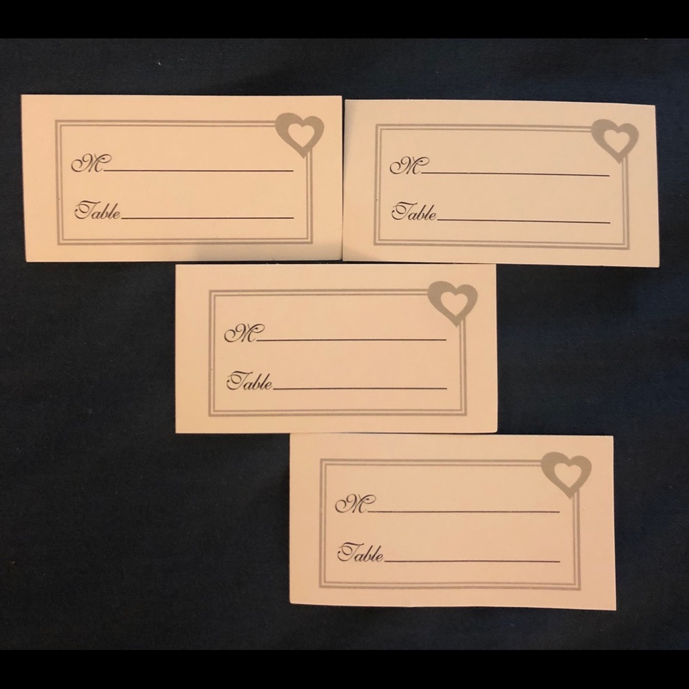 Chrome LOVE Place Card Holders - Picture 3 of 3